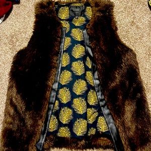 Faux fur vest